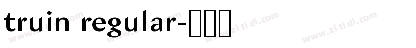 truin regular字体转换